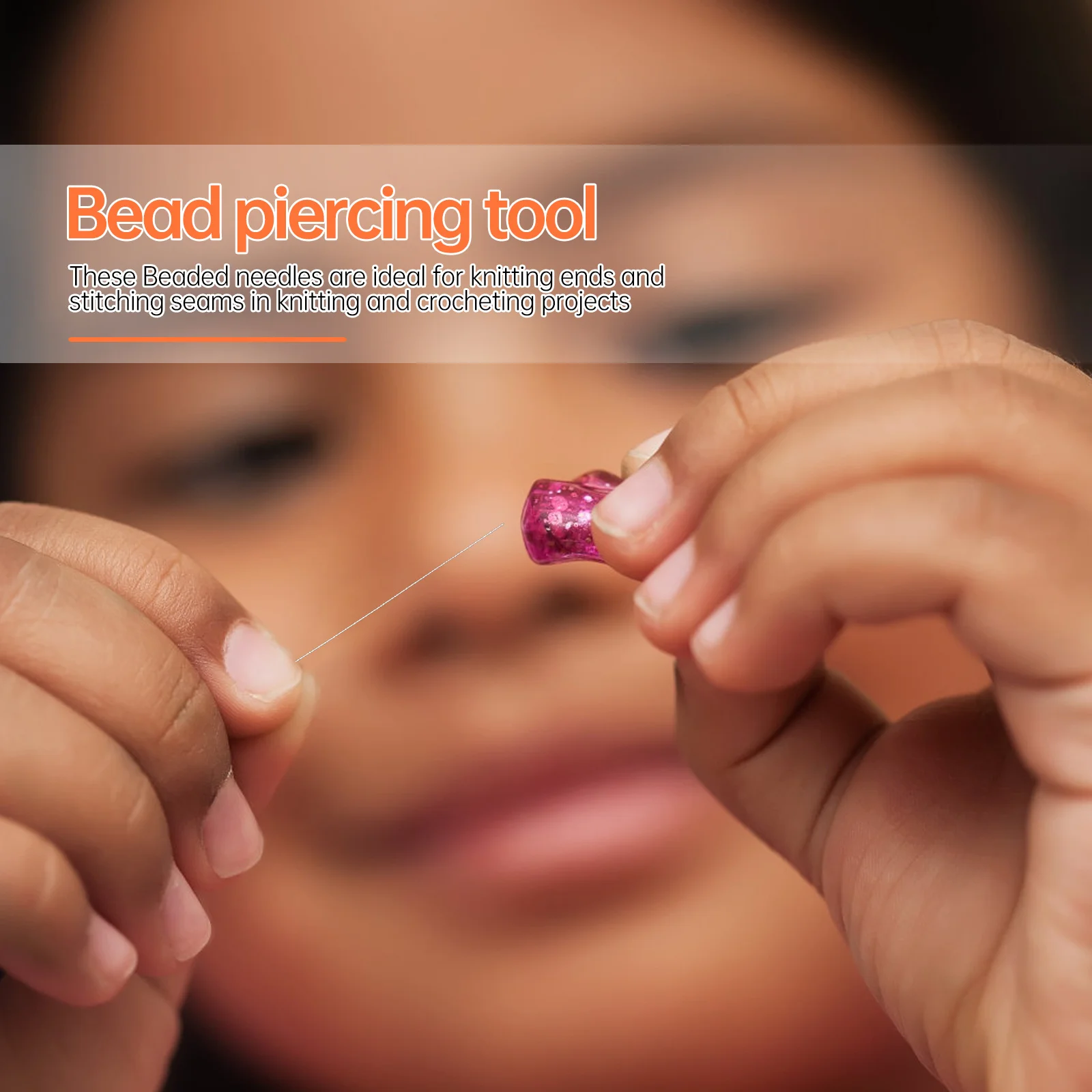 5Pcs Beading Needles Highly Polished Long Straight Needles for DIY Beading Projects Portable Craft Making Tool Bead Thread