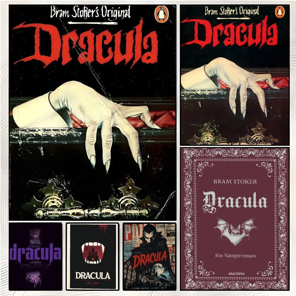 Novel Gothic Dracula Painting Calligraphy Wall Art Mural Living Room Canvas Decor Gifts