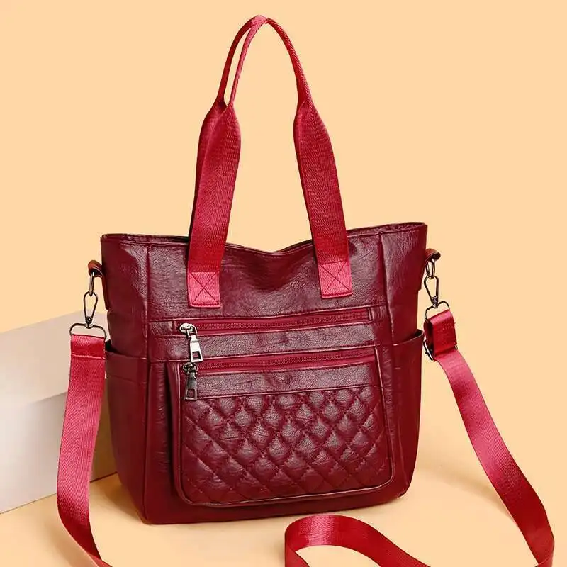 Tas met grote capaciteit Dames Winter Nieuwe mode Retro Commuter Tote Bags High-End Multi-Compartment Messenger Bolsas Sac A Main