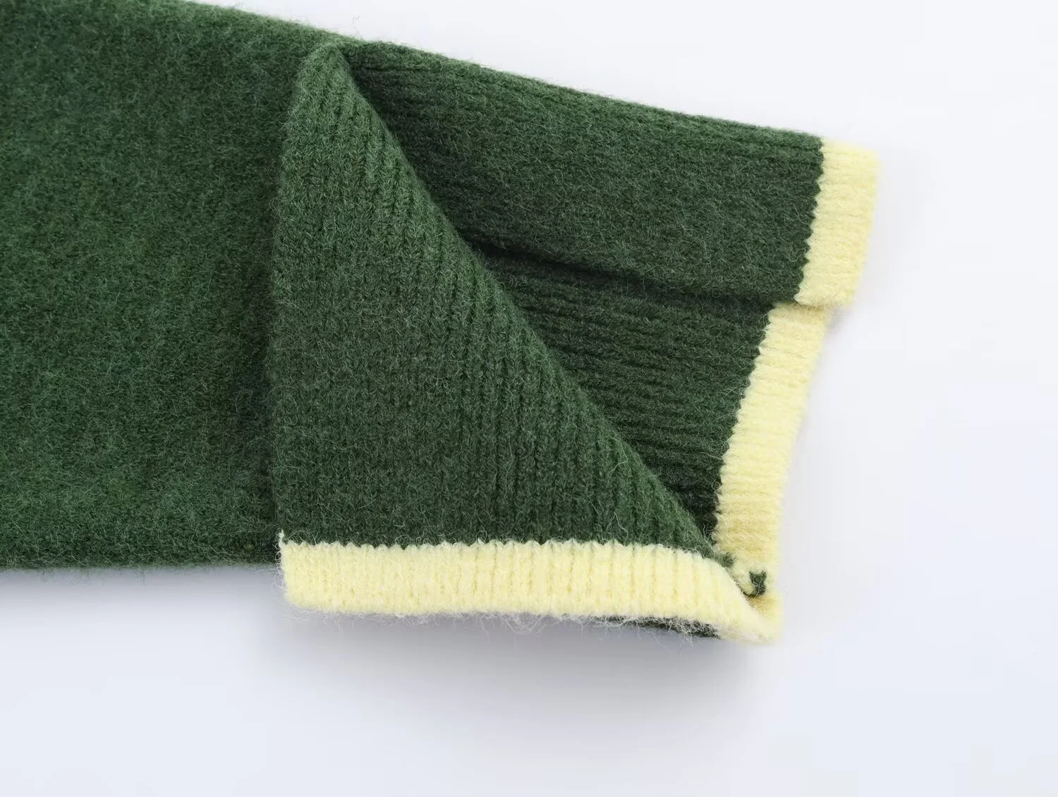 2025 Winter New Women's Casual Fashion Sweet Loose Round Neck Long Sleeve Color Block Trim Knitted Cardigan Sweater