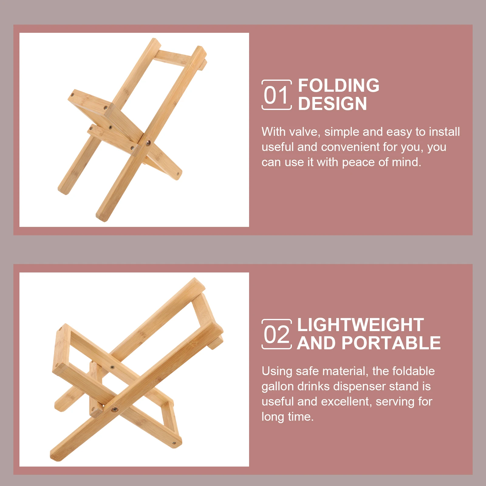 

1Set Portable Folding Water Jug Holder Gallon Drinks Dispenser Stand for Outdoor Use Water Jug Dispenser Holder