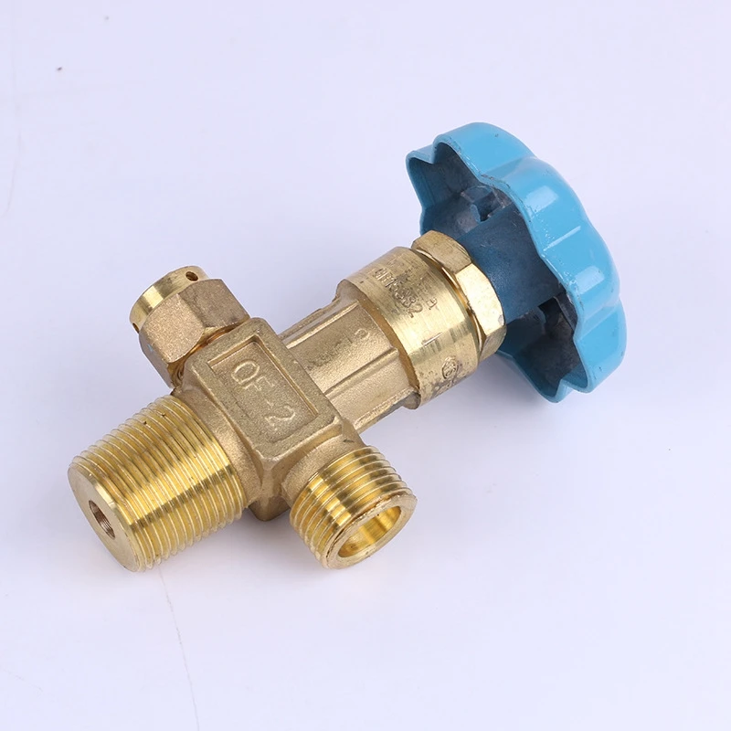 DN4 15MPa Oxygen Cylinder Valve Qf-2 Oxygen Valve Copper Oxygen Cylinder Nozzle Steel Cylinder Head Accessories