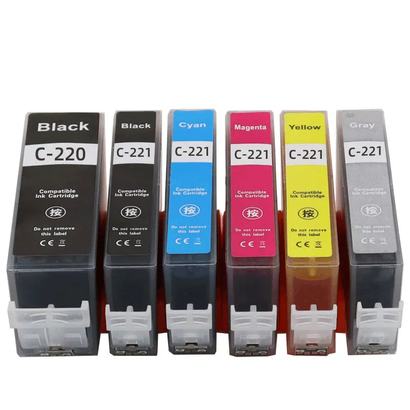 PGI-220 CLI-221 Compatible Ink Cartridge for Canon PGI220 CLI221 PIXMA MP620 MP620B MP630 MP640 MP640R MP980 MP990  Printer