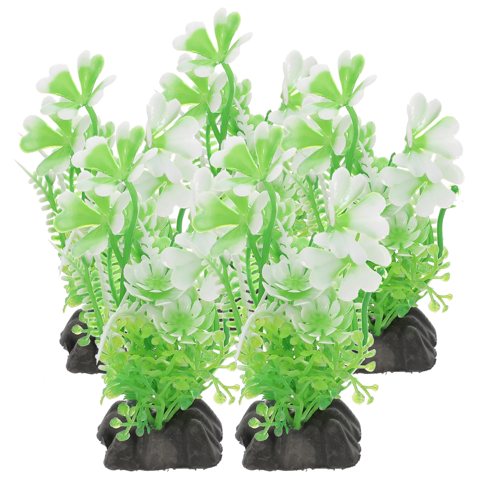 

10 Pcs Fairy Aquatic Decoration Plants Tropical Plastic Fish Tank Decorations Hideout for Aquariums