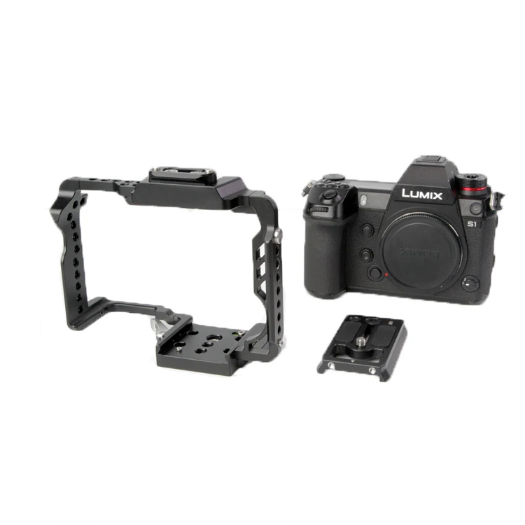 Gearvoo camera cage support vertical shooting function for pan asonic lumix cameras, DSLR rigs for video shooting