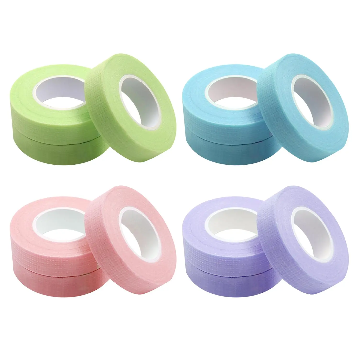 

50pcs Eyelash Extension Adhesive Tape Lint Free Film Eyelash Patch Tape Non-woven Fabrics Green Pink Blue Purple Lash Tape