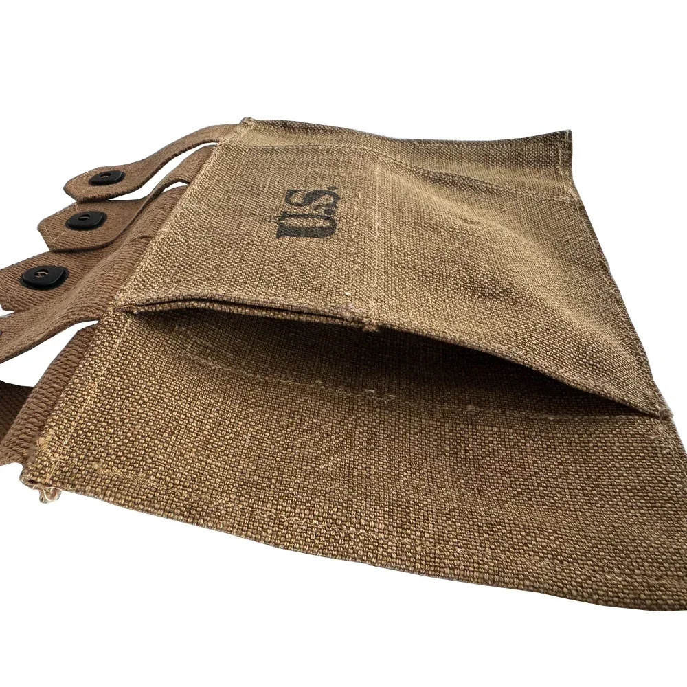 WW2 Thompson 5 Cell Magazine US Soldier Equipment Pouch for Men Replica of  WWII US WW2 Waist Belt Pack Vintage Equipment