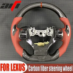 For Lexus RCF IS ISF ES ES250 IS250 IS300 Carbon Fiber Steering Wheel Perforated Leather Customized