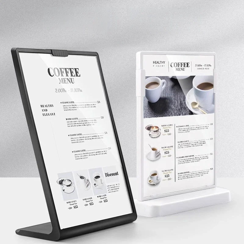 A4 210x297mm Acrylic Sign Holders 8.5 x 11 Inch Plastic Picture Photo Ad Poster Frame Restaurant Menu Paper Holder Display Stand