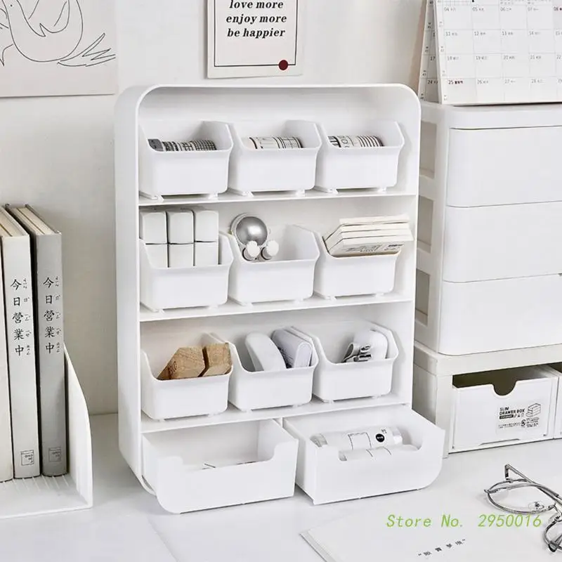 

Multi-Layers Dressing Table Makeup Cosmetics Container Dresser Jewelry Organizer Box Desktop Drawer Earrings Storage Box