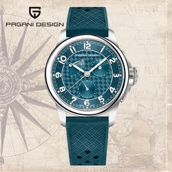 PAGANI DESIGN Quartz wristwatch 40mm Sapphire Glass Silicone Strap 100M Waterproof Sports  Watch for Men PD1780 reloj hombre