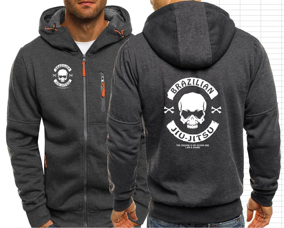 Brazilian Jiu Jitsu MMA Men\'s Hoodies Sweatshirts WuShu Sweatshirt Skill Hoodies Women Sweatshirt Zipper Ufcs Girls Hoody Hood