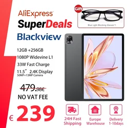 Blackview-Tablette MEGA 1, 11.5 pouces, 2.4K, 120Hz, 12 Go de RAM, 256 Go, Dean, 8800mAh, appareil photo 50MP + 13MP, charge rapide 33W, première mondiale