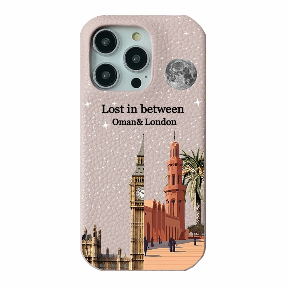 Maßgeschneiderte Oman und London Ledersterne Hülle für iPhone 17promax 13 12 15 14 16 Pro Max 15 16plus Hülle Hartmetallic PU Cover