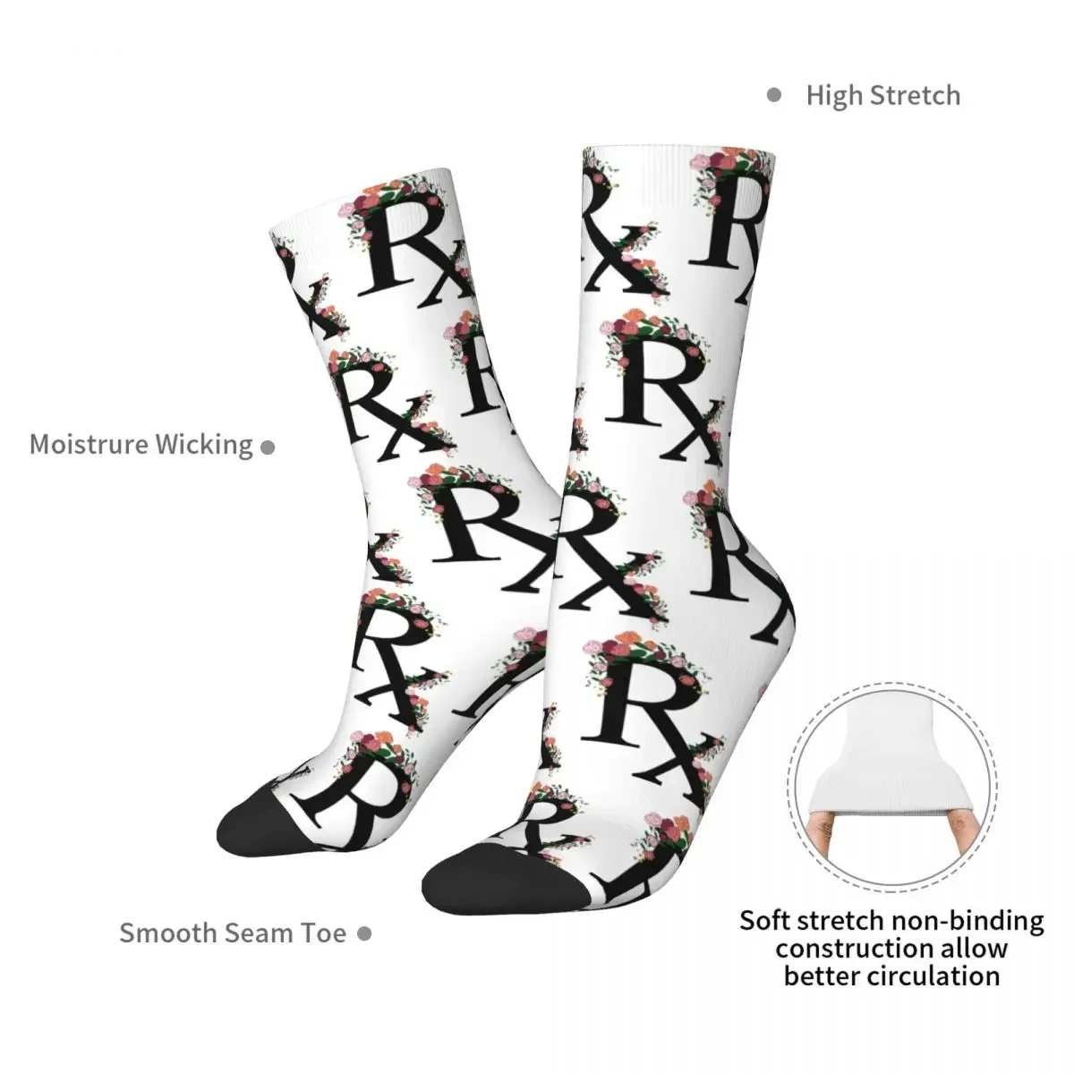 Pharmacist Rx Socks Harajuku Sweat Absorbing Stockings All Season Long Socks Accessories for Unisex Birthday Present