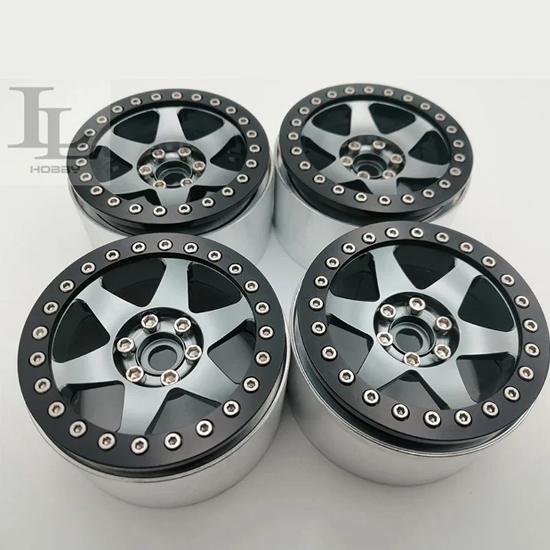 Six-spoke Wheels 2.2-inch Simulated Locking Wheels Hub for RC Crawler Car Traxxas TRX4 Defender Bronco AXIAL SCX10 RC4WD Parts