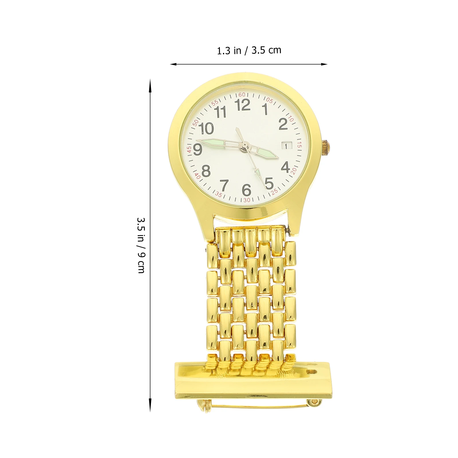 

1pc Nurse Clip Durable Lapel Pocket Watch Luminous Design Easy Retract Simple Practical Brooch Badge Doctor Hanging Gift Watch