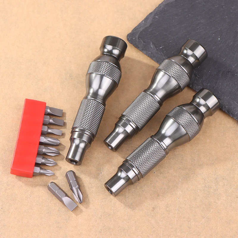 

Metal Screwdriver Multi-purpose Wrench 6.35 Batch Head Aluminum Alloy Household Cross Handle Precision Portable Wrench