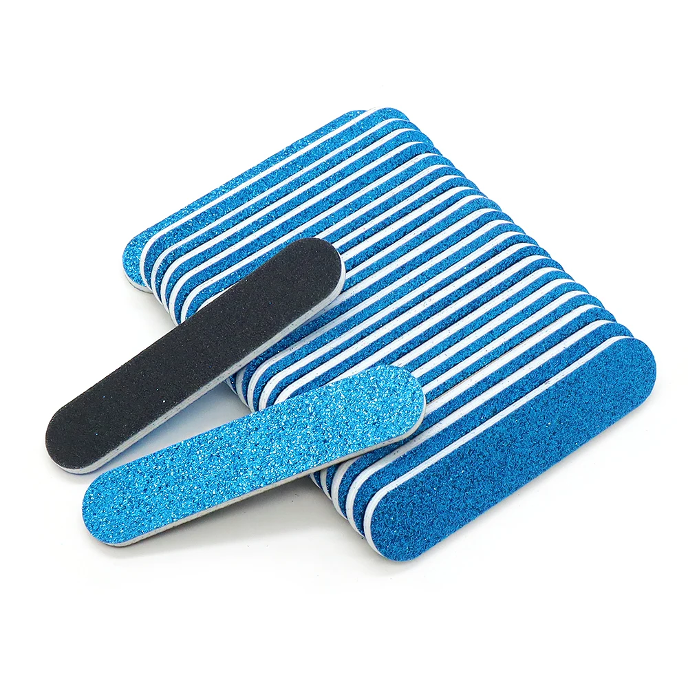 120Pcs Professional Nail Files Set Manicure Products Home Salon Nail Shaping Buffing 3.54Inch Length Plastic File Nail Supplies