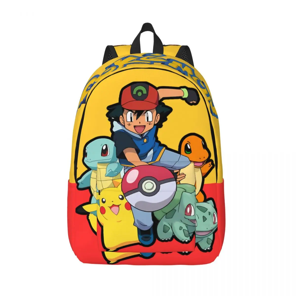 

Pokemon Ashh Poke Poke Sticker Children's Bags Pocket Monster Pikachu Girl Boy Adjustable Strap Weekend Picnic Laptop Bag