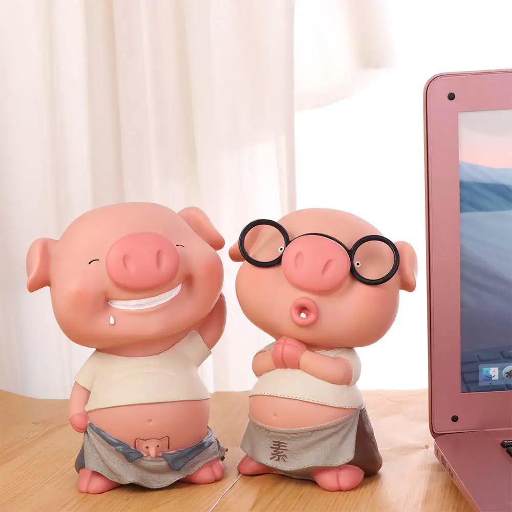 

Модель свиньи, копилка, резервуар для сбережений, большая емкость, копилки в форме свиньи, открывающаяся копилка с героями мультфильмов, детский подарок