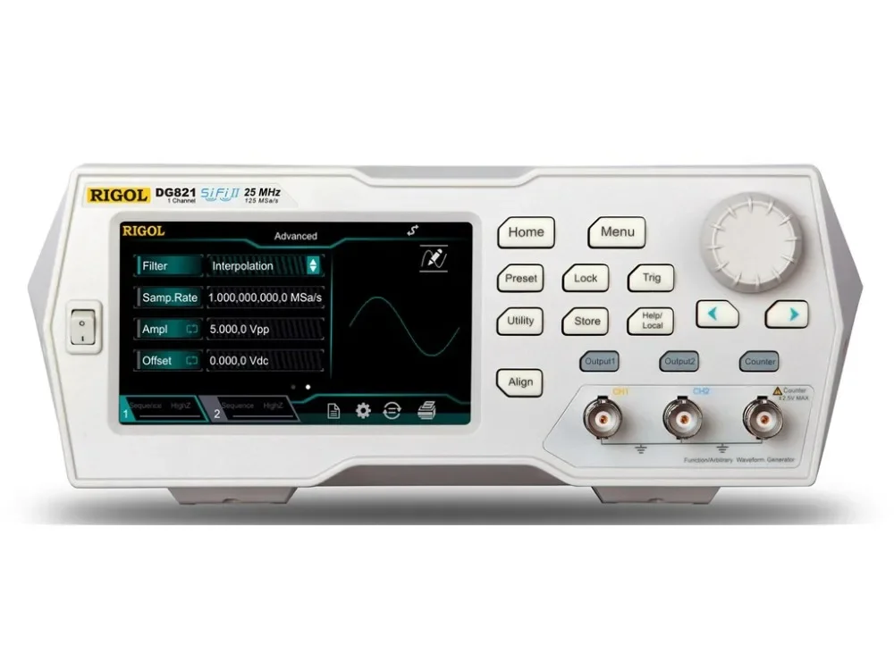 Rigol DG821 Pro DG822 Pro DG852 Pro DG821, 25 MHz Function, Arbitrary Waveform Generator, 1 Channel, 4.3 