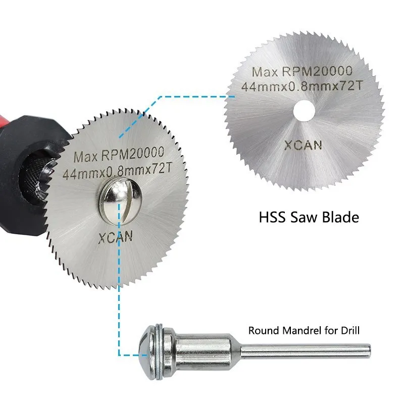 XCAN Mini HSS شفرة المنشار الماس المغلفة أسطوانة تقطيع الراتنج قطع عجلة منشار دائري شفرة عدة ل دريمل أداة دوارة 31 قطعة