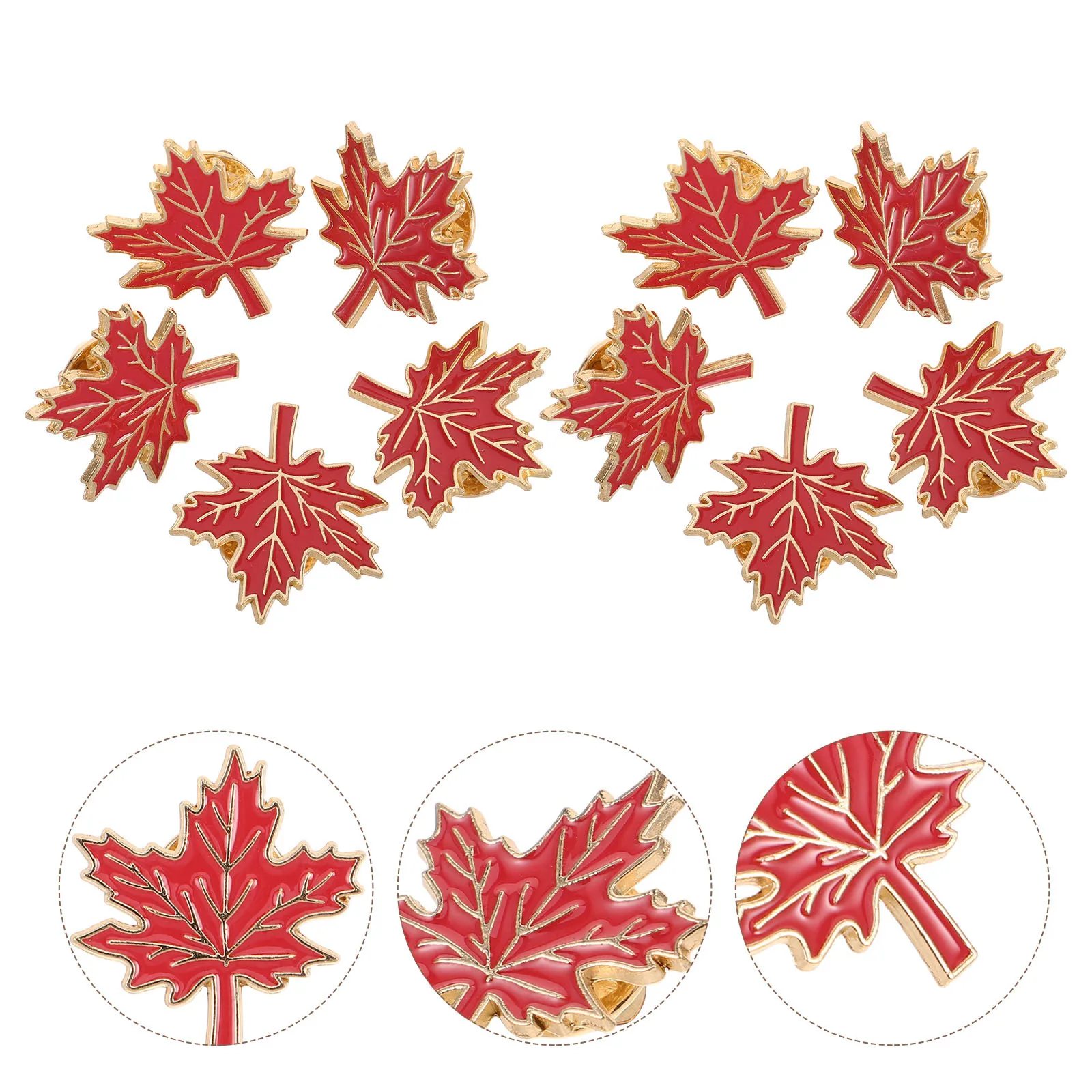 

15Pcs Maple Leaf Metal Lapel Pins Brooch Autumn Jewelry Thanksgiving Souvenirs Canada Day Accessories Backpack Pin