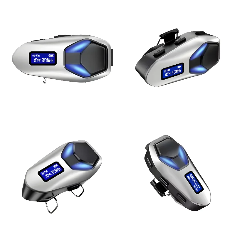 New K12 Zinc Alloy Motorcycle Helmet Headset Bluetooth 5.4 Cycling Headphone Wireless Earphone IP65 Waterproof Stereo FM Radio