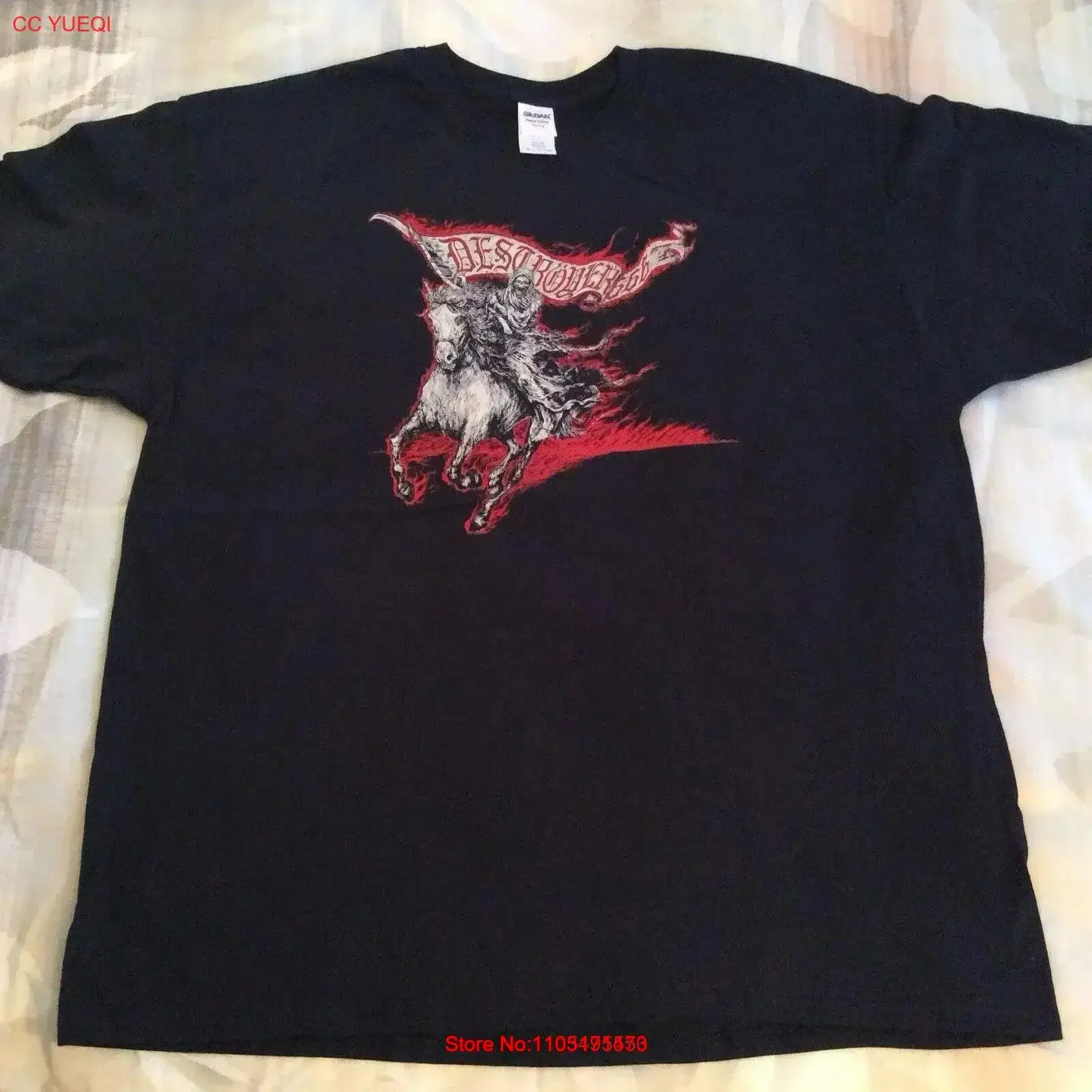 DESTROYER 666 t-shirt XL l'inquisition du sabme Urgehal Urfaust Taake vintage lavé confortable unisexe doux décontracté