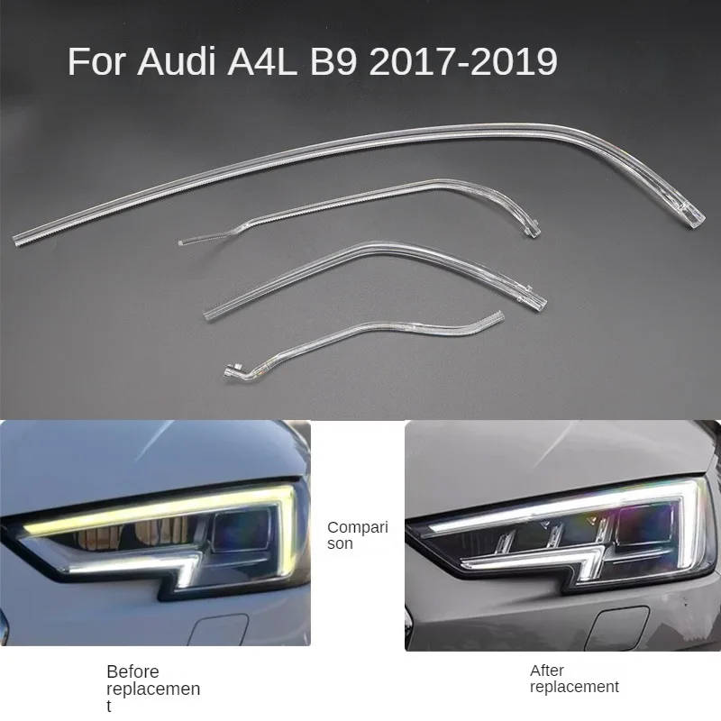 

For AUDI A4l B9 2017-2019 LED DRL Light guide plate Light guide tube Headlight Daytime Running Light Guide Angel Eye