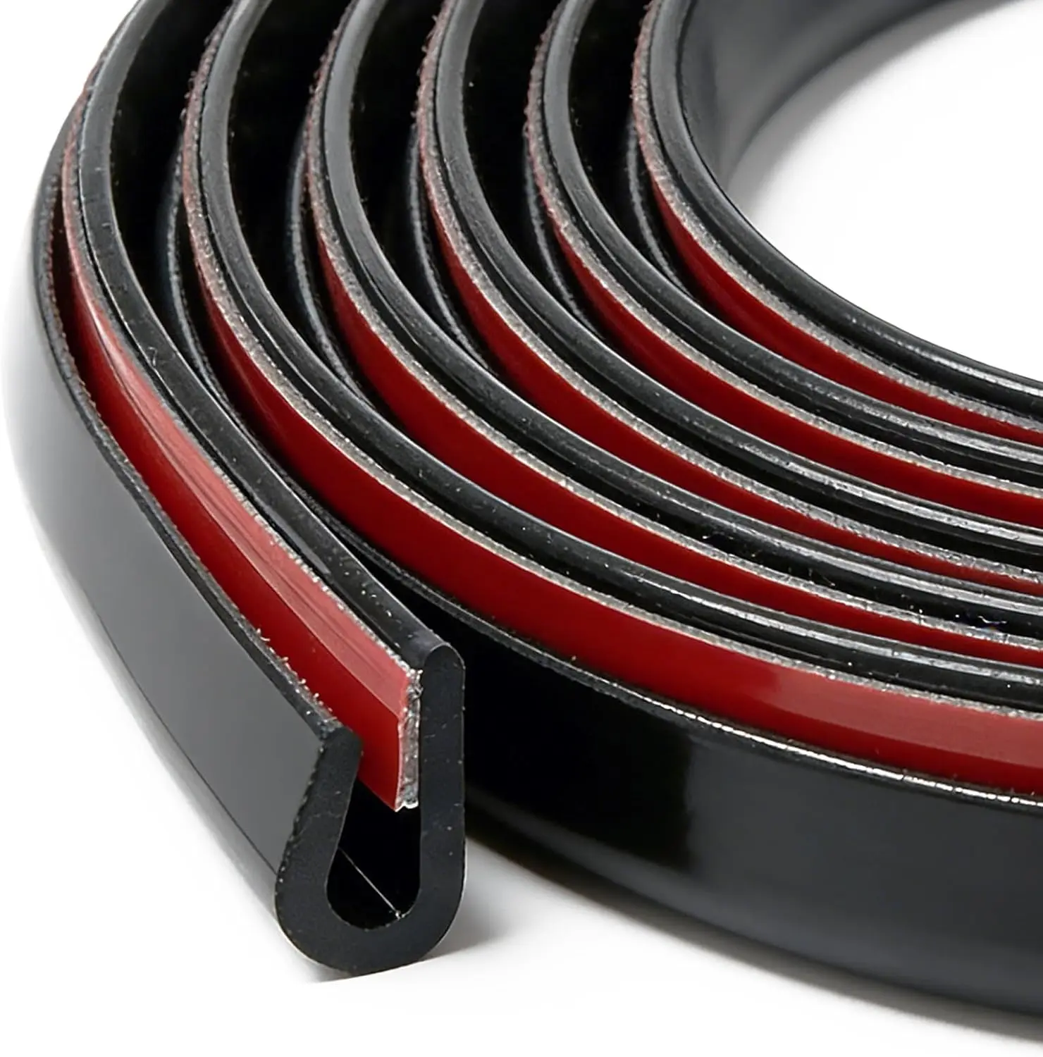 

Self-adhesive car door edge protector - U-shaped rubber edge trim strip, 20 feet