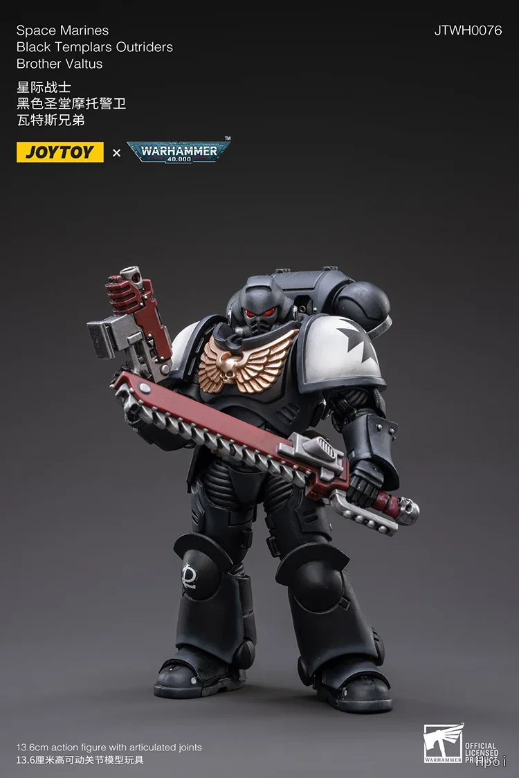 【Origineel】JOYTOY Warhammer 40K Space Marines Black Templars Outriders Brother Valtus 1/18 Action Figure Anime Soldaat Model