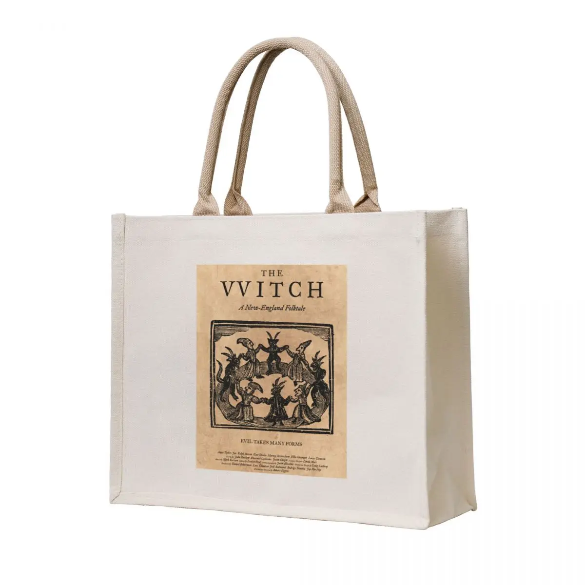 

The Witch Film Movie Poster Design Black Phillip Thomasin VVitch Tote Bag Fabric bag woman shopping bag