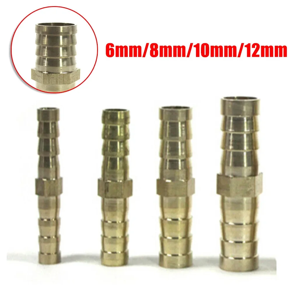 

6/8/10/12mm Brass Barbed Hose Connector Fitting Straight Hose Pipe Garden Irrigation Air Fuel Water Pipe Gas Tubing Hose Fitting