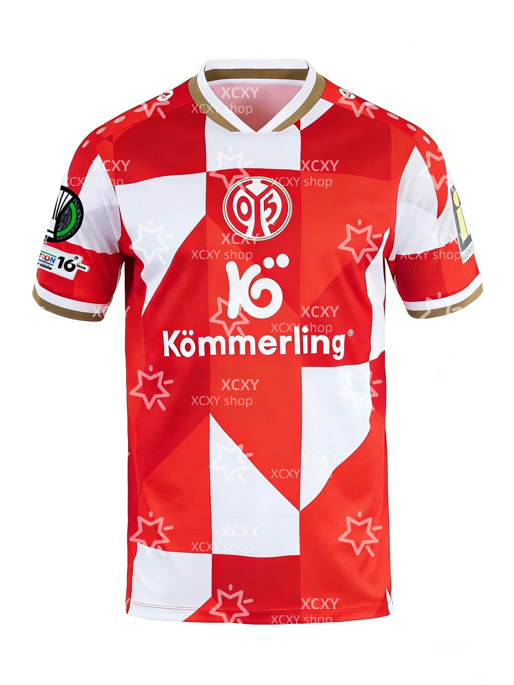 

Футболка для пляжа Mainz 05, мужская дышащая футболка с коротким рукавом, фанатская версия, для матчей и тренировок, спортивная одежда