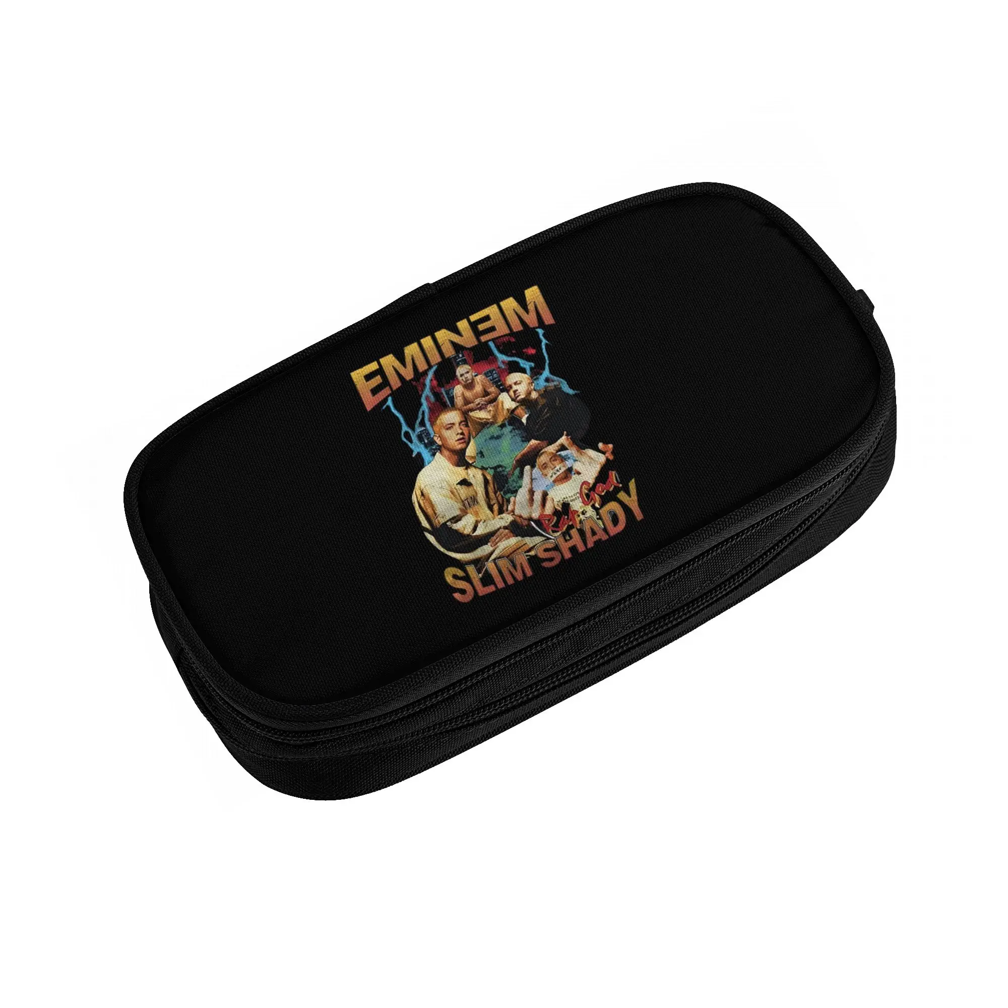 Eminems Hip Hop Rapper  Korean Pencil Cases Girls Boys Large Capacity American Pop Music  Pencil Pouch Students Stationery