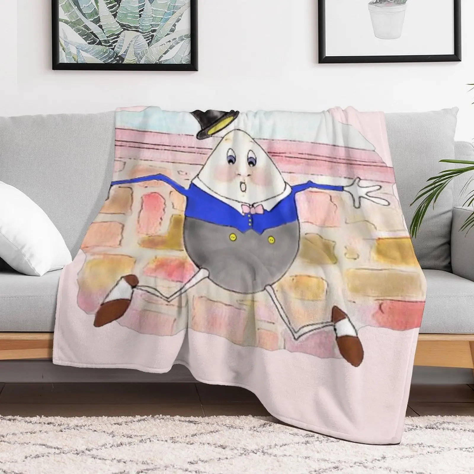 Humpty Dumpty Had a Great Fall Throw Blanket Plush bed plaid Blankets