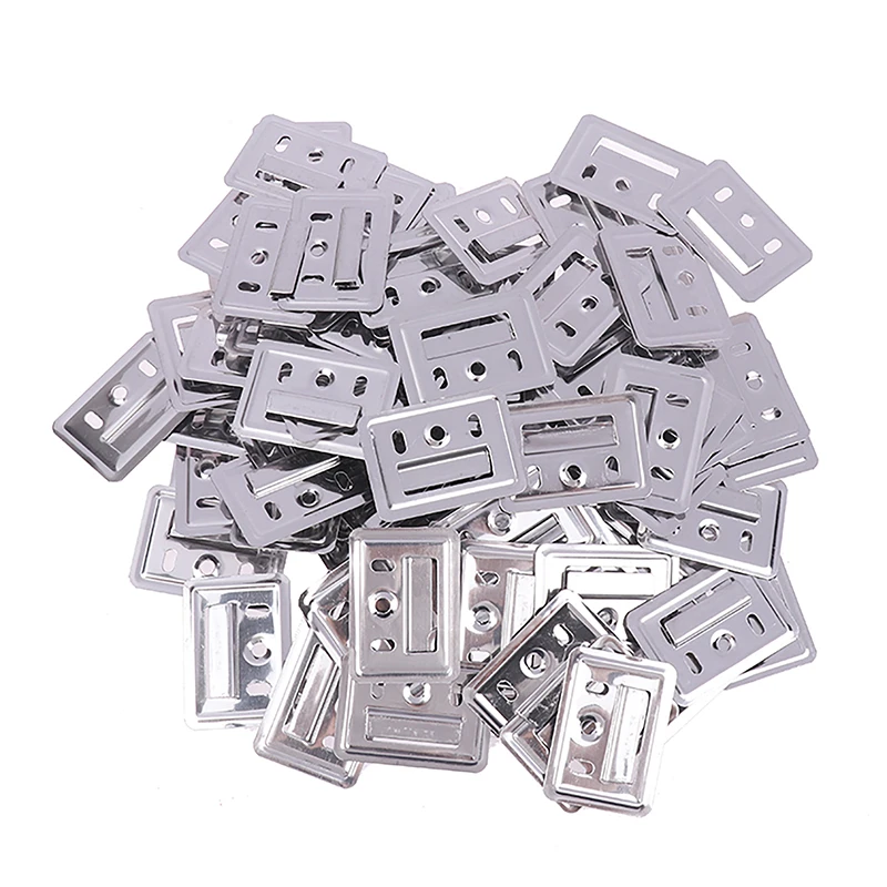 

100Pcs/Sets Stainless Steel Wall Panel Buckle Hasp Clamp Fixing Piece For Integrated Wall Panel Connector Furniture Buckle