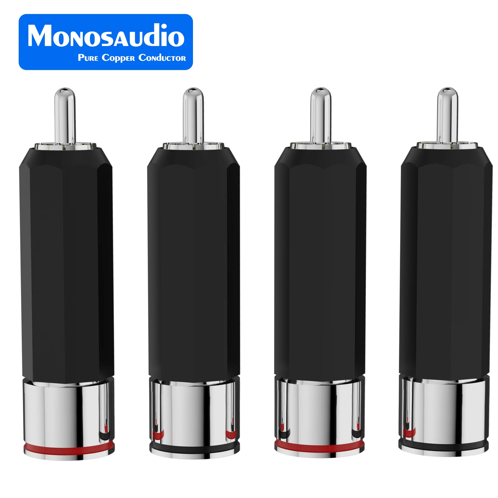 Wysokiej klasy wtyczka złącza Monosaudio RCA Rodowo/pozłacana wtyczka złącza RCA do DIY kabel sygnałowy audio hi-fi R209R/G