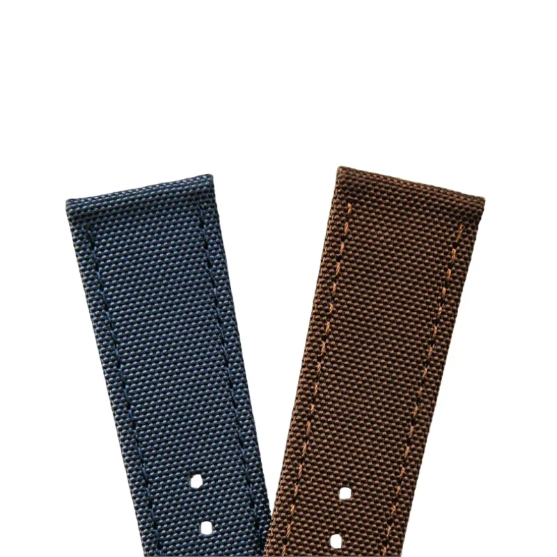 IWC 시민용 나일론 + 가죽 시계 스트랩 세이코 시계 밴드 소프트 방수 스포츠 남성용 팔찌 액세서리 손목 밴드 20mm 22mm