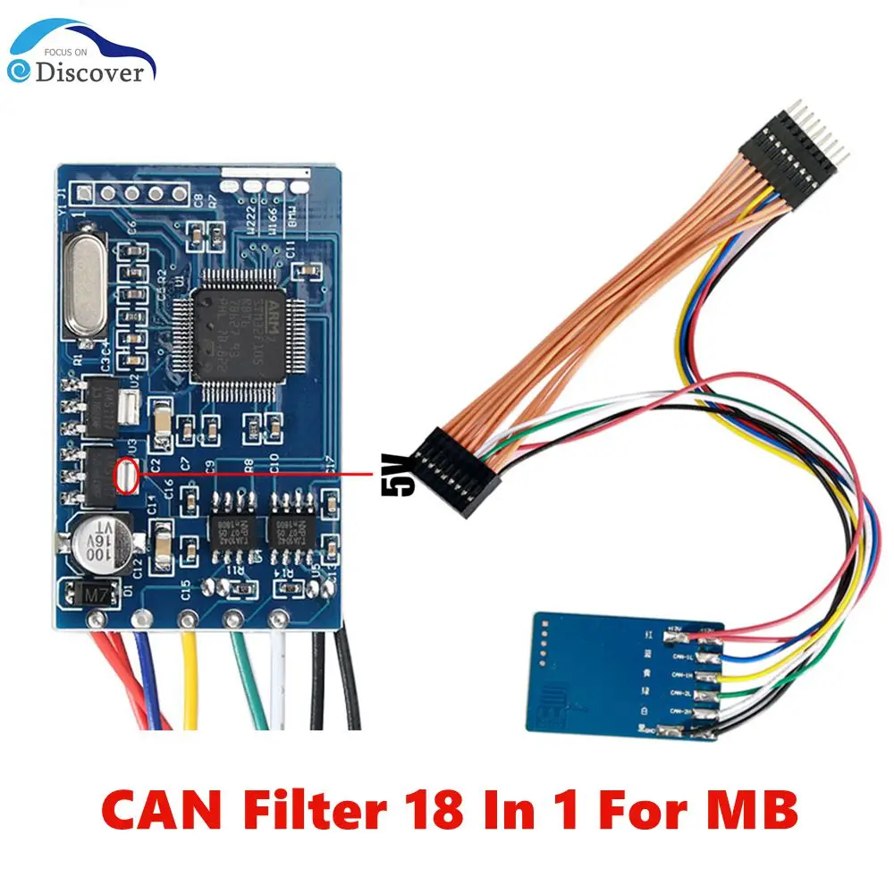 

Новейший 18-в-1 CAN Filter for MB CAN Filter 18IN1 для Benz для BMW Универсальный эмулятор для нескольких моделей автомобилей