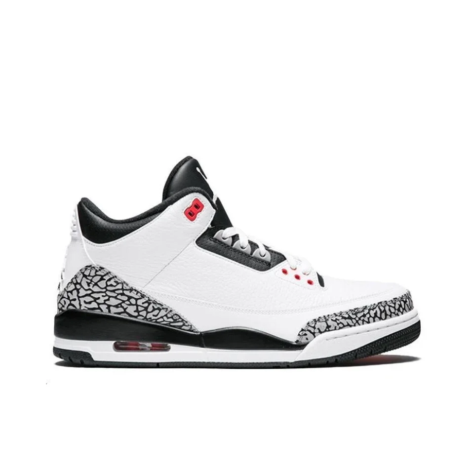 Original Air Jordan 3 “อินฟราเรด 23" สําหรับชาย Red & White Red Classic Retro Vintage รองเท้าบาสเก็ตบอลรองเท้าผ้าใบ 136064 -123