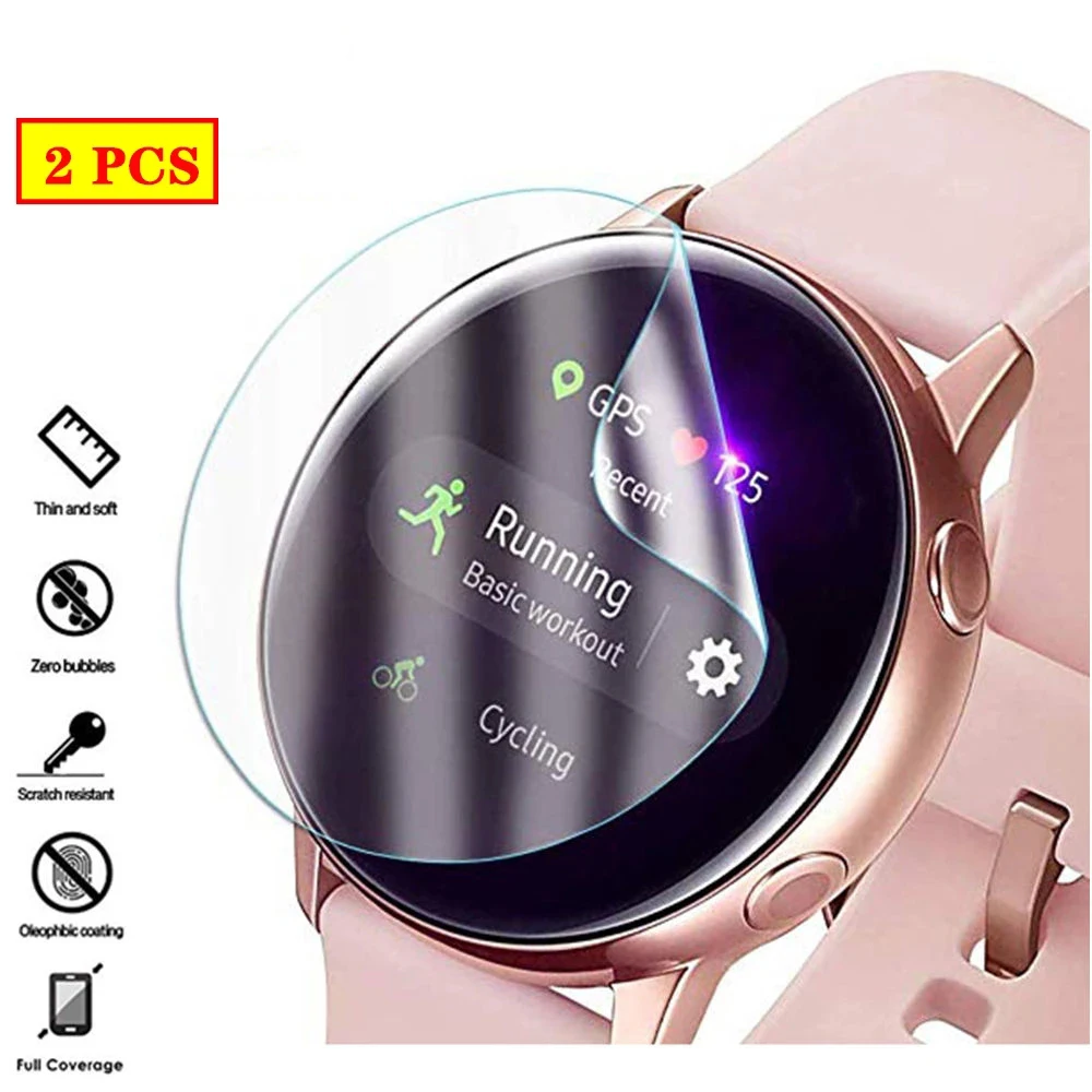 Hydrogel Film For Samsung Galaxy Watch Active 4 2 40mm 44mm Screen Protectors Gear S2 S3 Sport Classic Frontier Protective Film