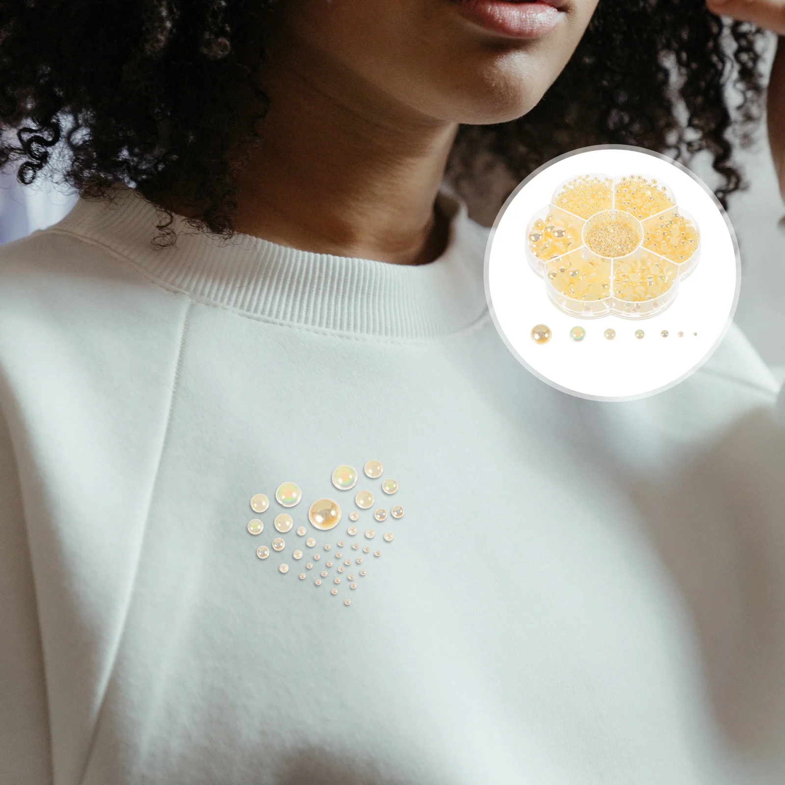 

Pearl Half Round Imitation Rhinestones ABS Manicure Supplies Flatback Pearl Accessories DIY Decorations Jewelry Making Nail Art