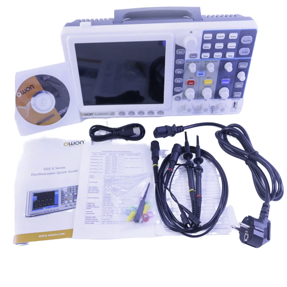 

OWON SDS5032E Digital Oscilloscope 2 + 1(external) Channel 30MHz Sample Rate 250MS/s