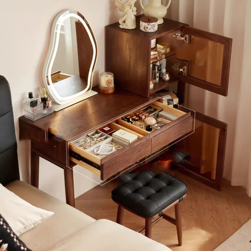 

Современный ювелирный туалетный столик, деревянная винтажная садовая полка, роскошный туалетный столик для гостиной, прикроватные туалетные столики, китайская мебель