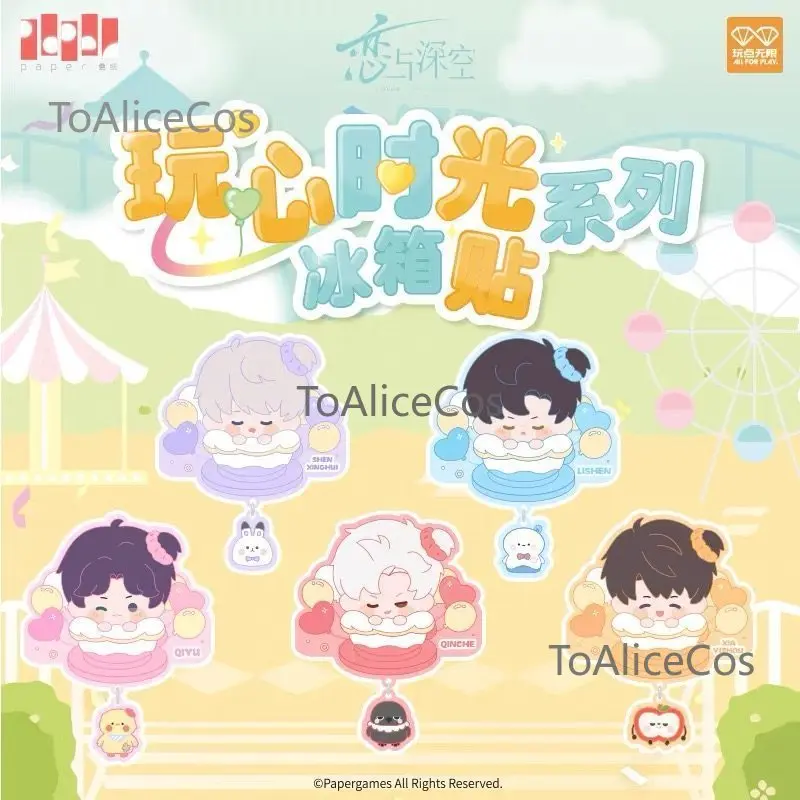 Official Licensed Love and Deepspace Playful Time Series Stacking Dolls Magnetic Fridge Sticker Plush Mascot Keychain Full Set