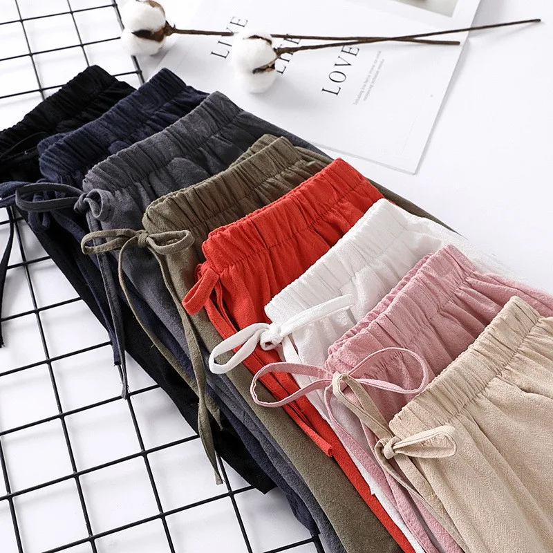 Hohe Taille Baumwolle Lauf orts frauen Sommer Lose Fit Spor Casual Hosen Große Größe Outdoor Tragen Student Hot Pants