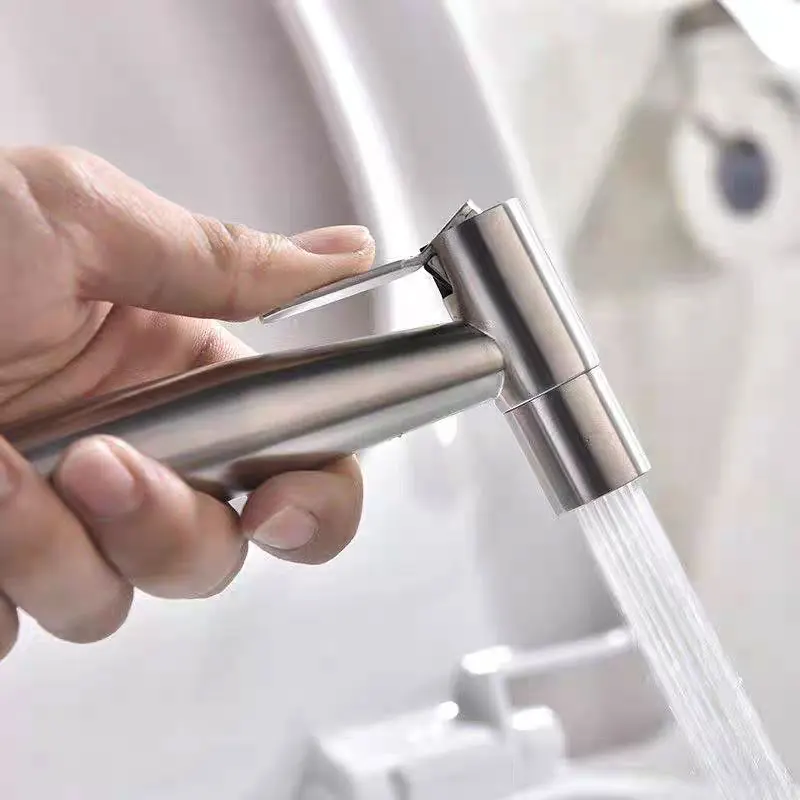 

Stainless Steel Faucet Spray Gun Handheld Toilet Bidet Faucet Stainless Steel Hand Bidet Sprayers Brushed Water Sprayer Supplies